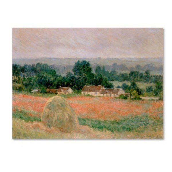 Monet 'Haystacks At Giverny' Canvas Art, 24x32, Trademark Fine Art, Mfr#: AA00644-C2432GG